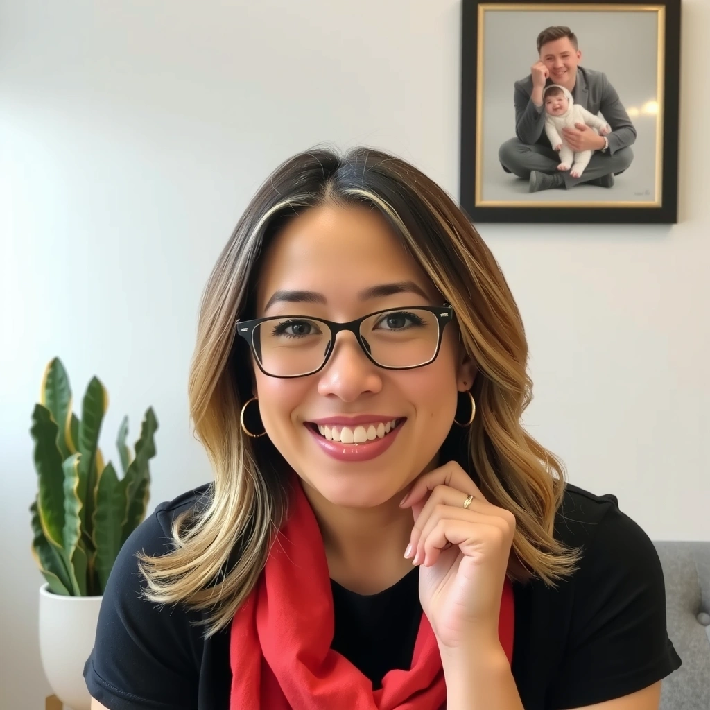 Portrét usmívající se ženy, spokojené s nutričním poradenstvím.