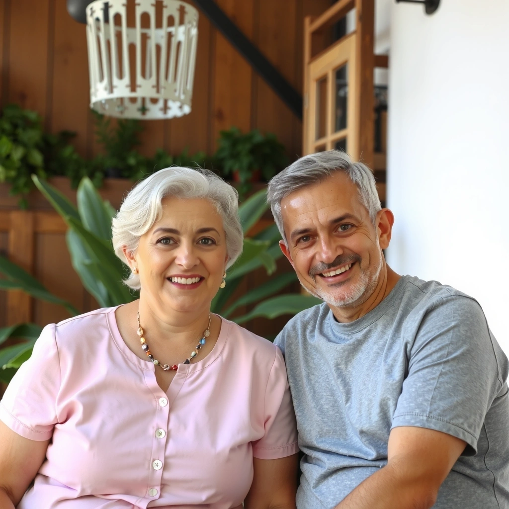 Portrét usmívajícího se staršího páru, který zlepšil své zdraví díky výživě.