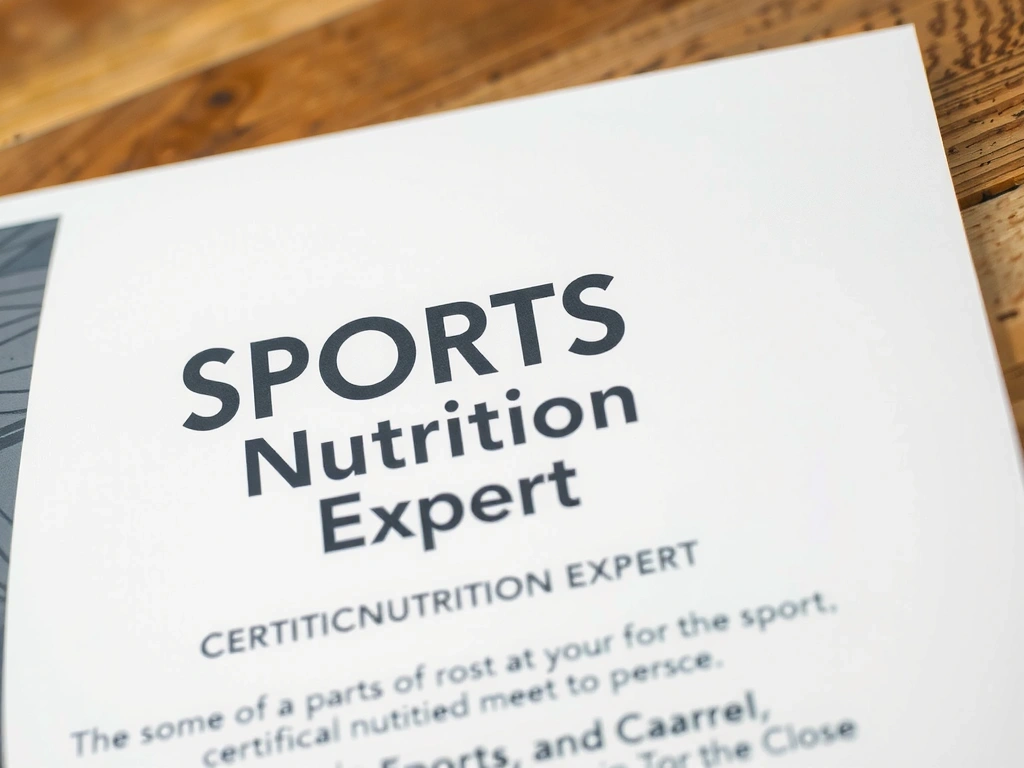 Certifikát o specializaci na sportovní výživu