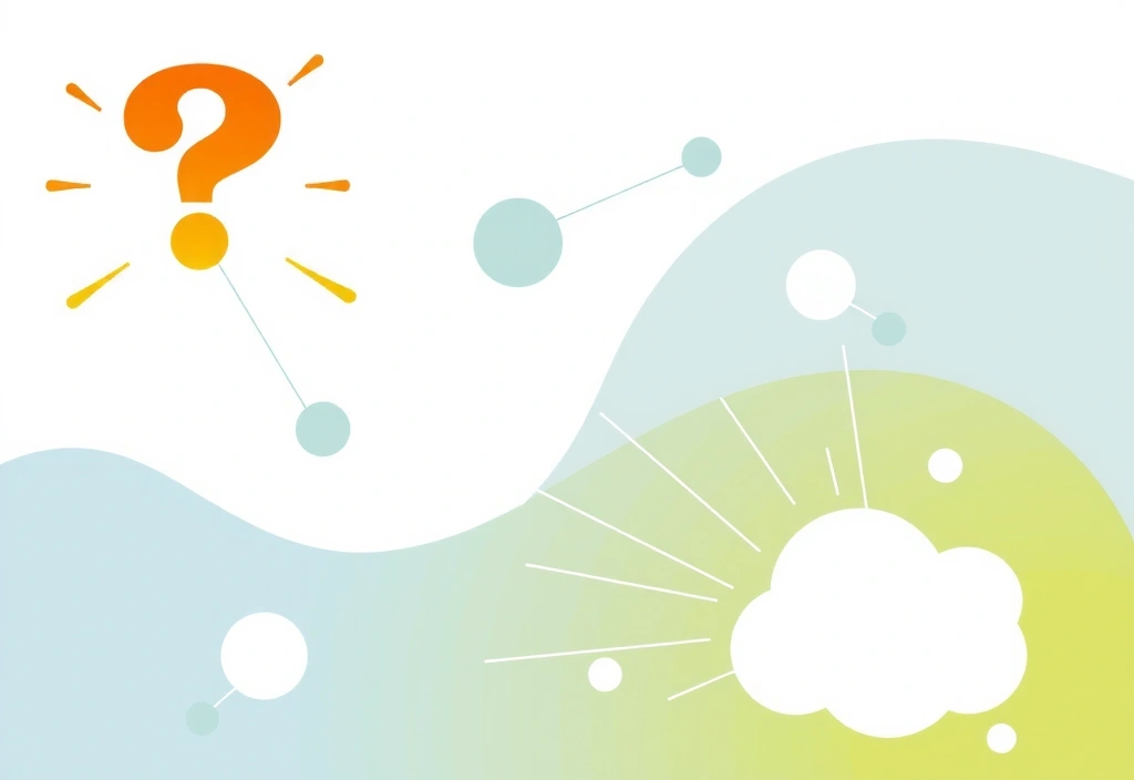 Ilustrace otazníku symbolizujícího řešení problémů a objasňování dotazů.